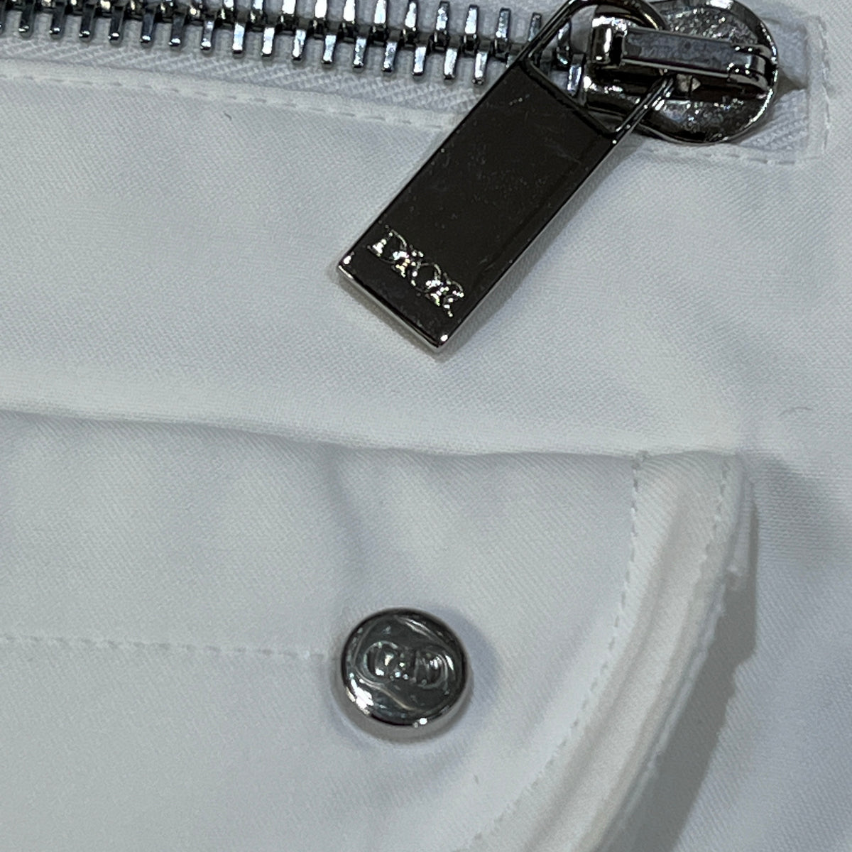 Christian Dior White Men’s Saddle Zipper Pocket T-shirt Size XS