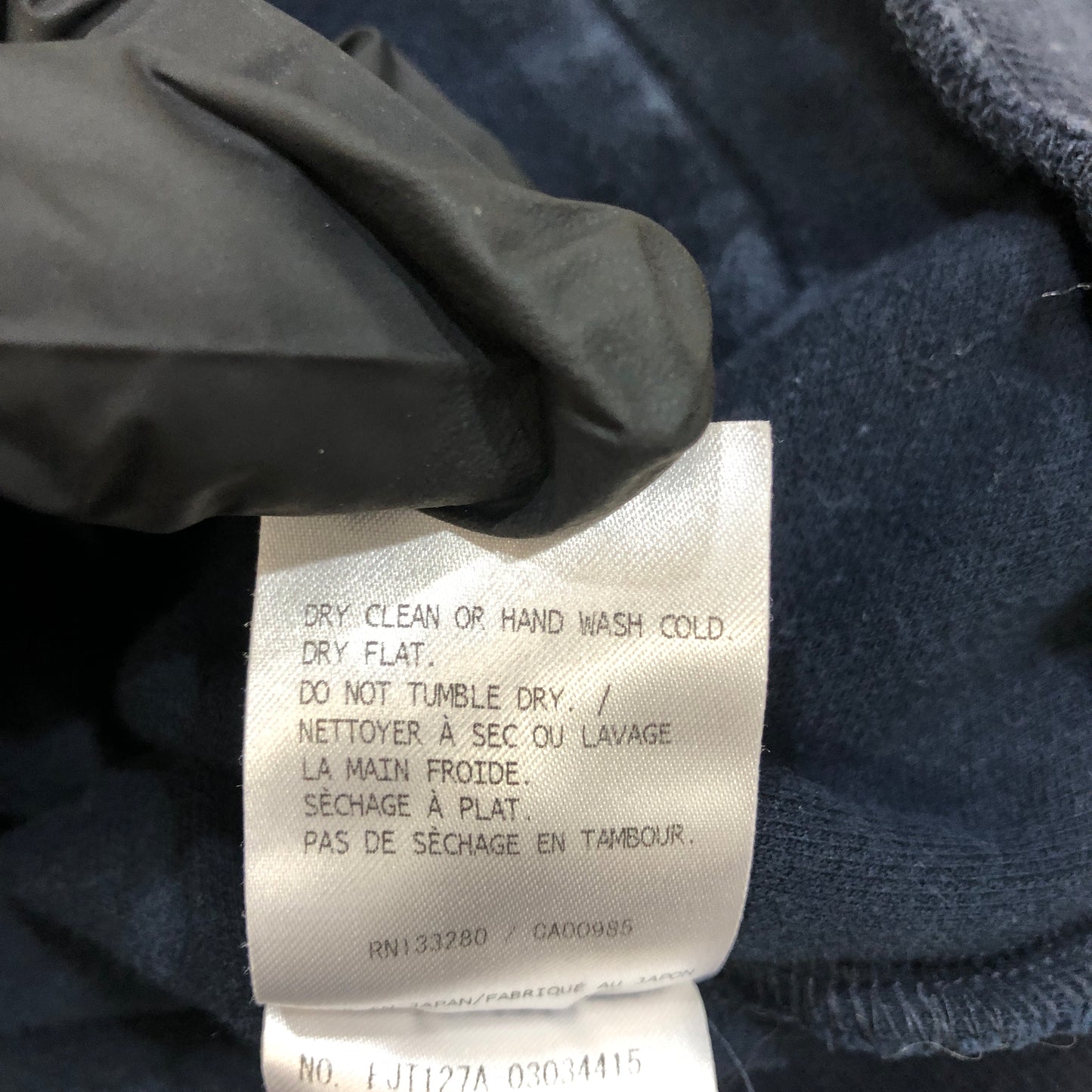 Thom Browne Classic 4-Bar Zip-Up Hoodie Size 40 Navy Blue