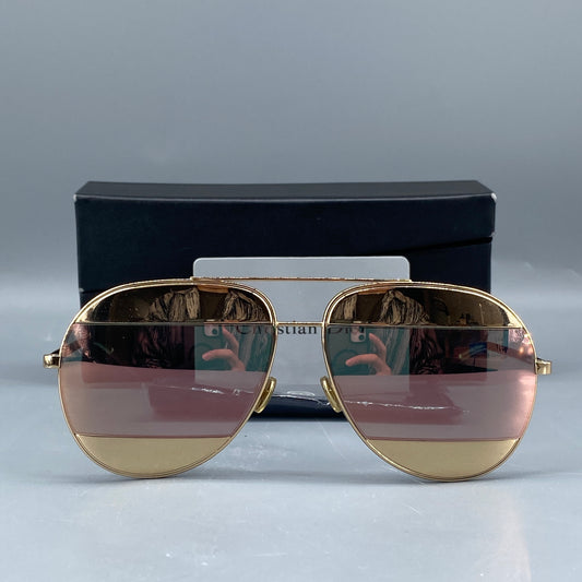 Christian Dior Aviator Sunglasses Gold Tone Frame