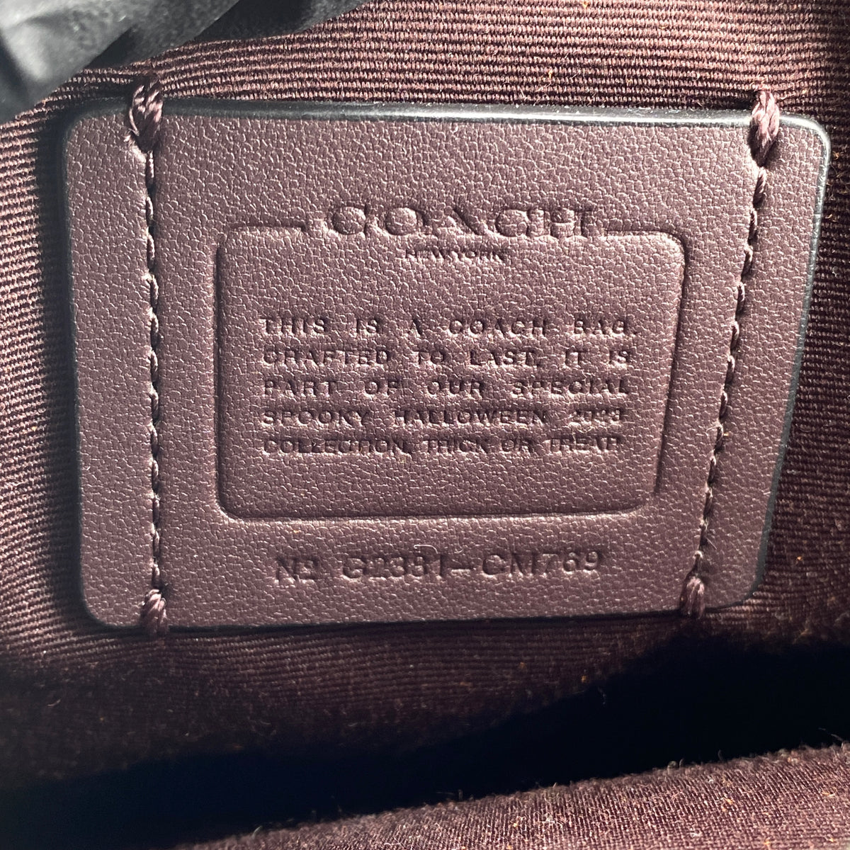 Coach Cat Round Crossbody Bag Black