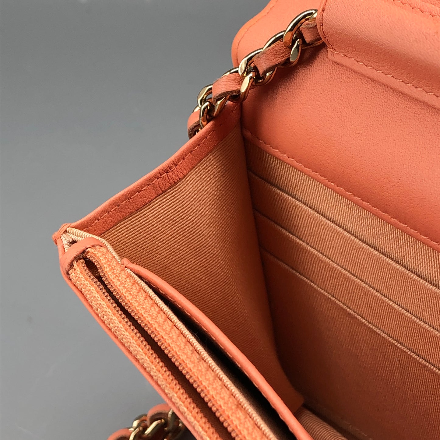 Chanel Classic Wallet On Chain Pink Quilted Leather Crossbody Bag
