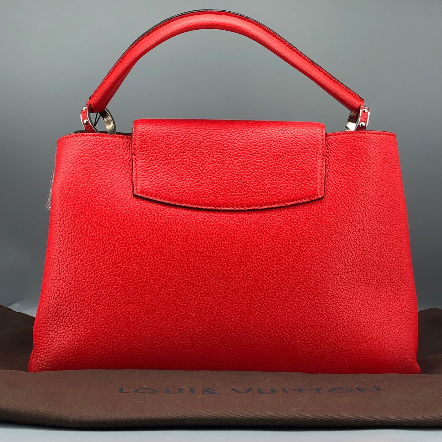 Louis Vuitton Capucines MM Red Leather Handbag