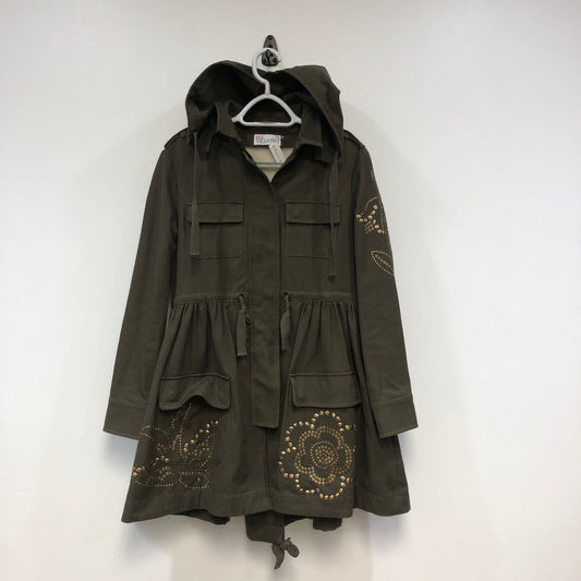 RED Valentino Detachable-Lining Parka Size 40 Taupe/Olive Green