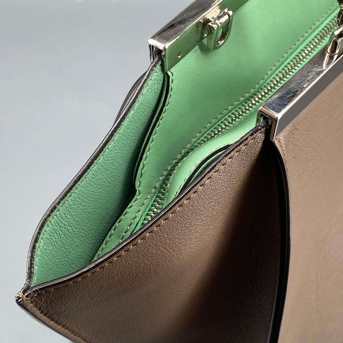 Fendi 2Jours Tote Bag Brown Leather
