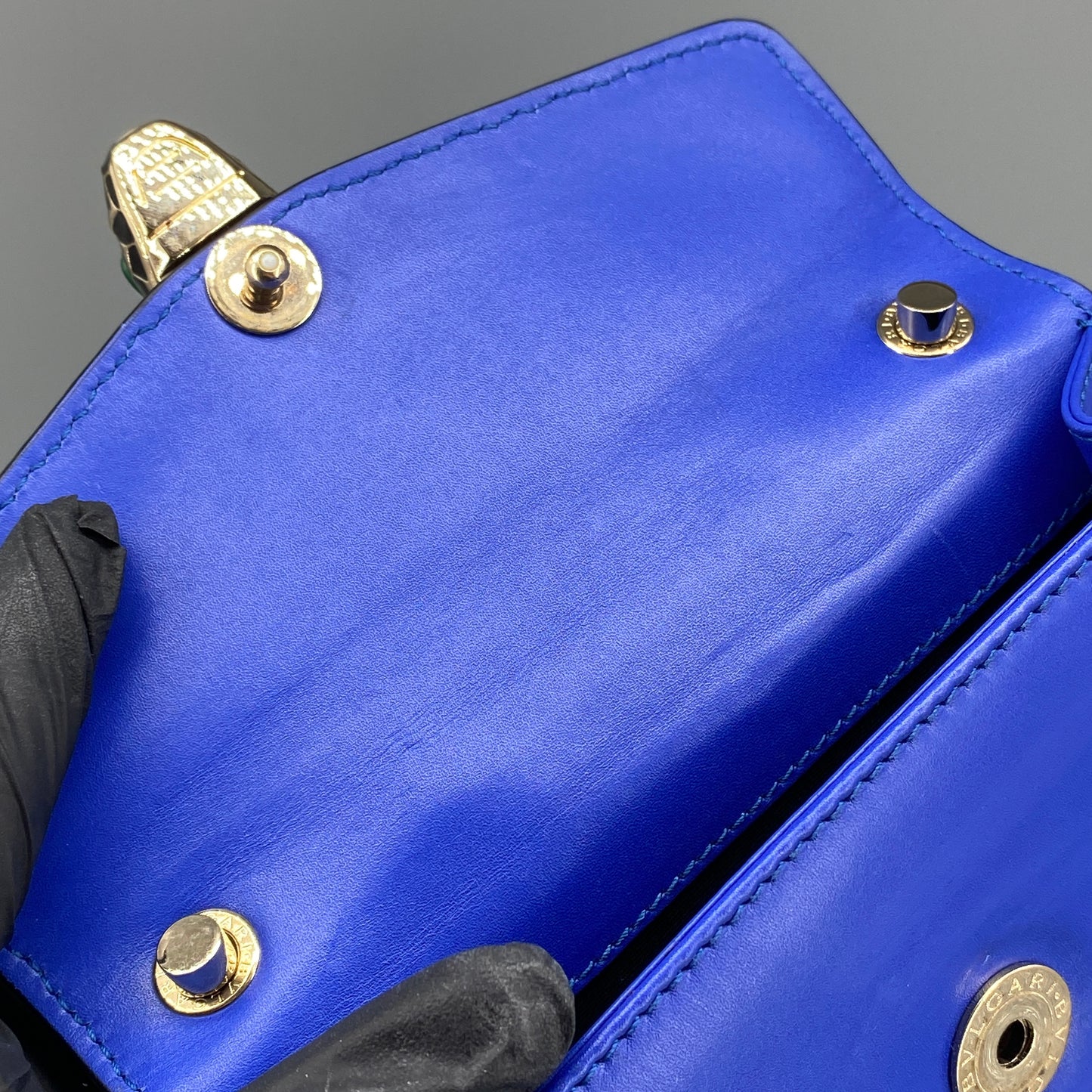 Bvlgari Royal Blue Serpenti Forever Flap Crossbody Bag