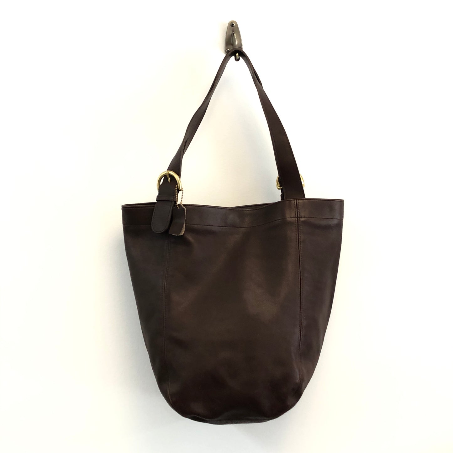 Coach Vintage Leather Tote Bag Dark Brown