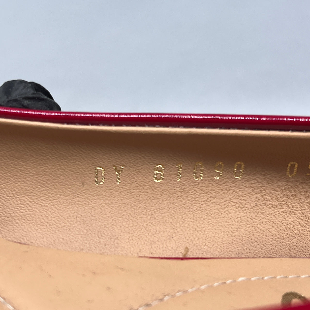 Ferragamo Red Patent Leather Vara Bow Flat Shoes US size 6.5