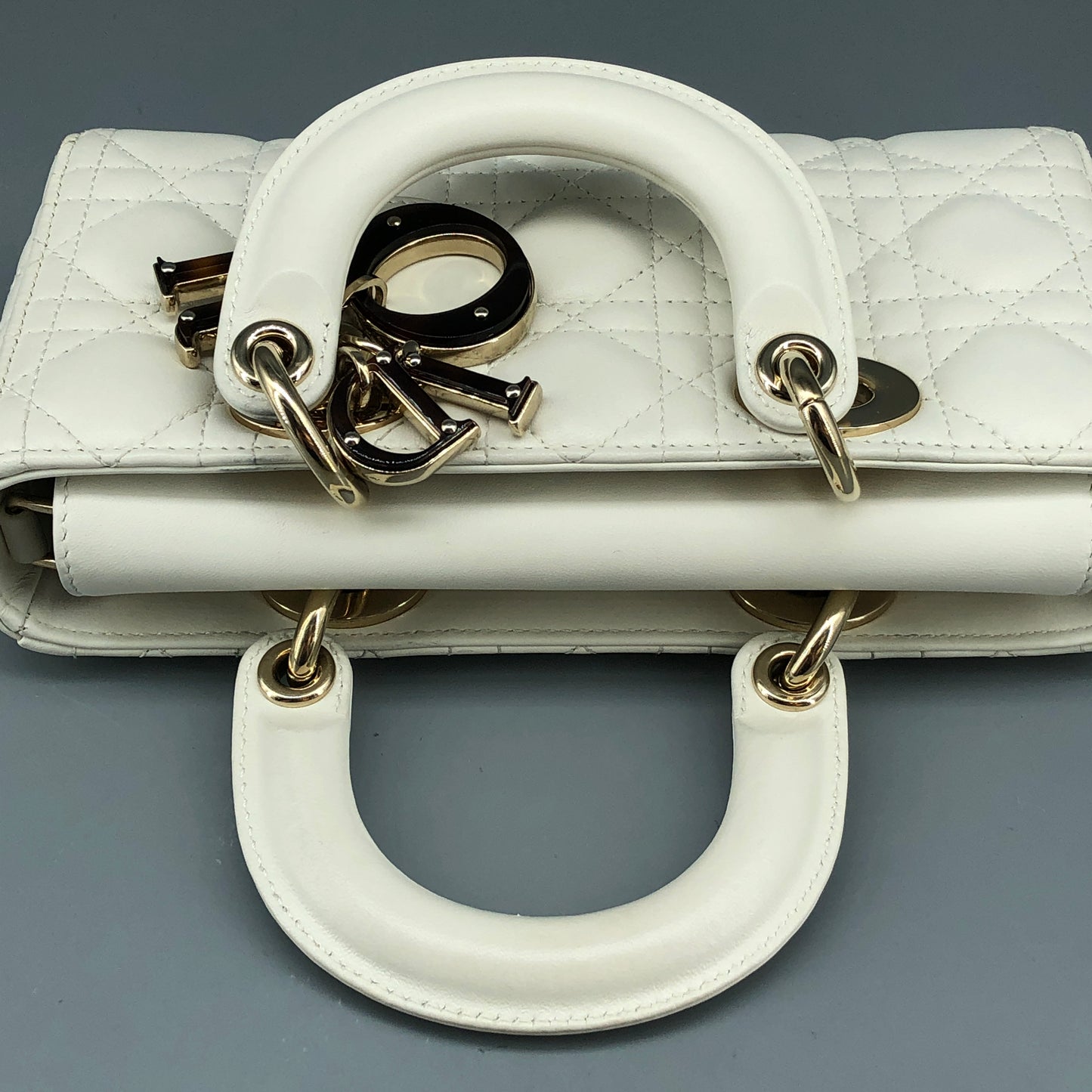 Christian Dior Lady D-Joy Small Crossbody Bag Cream