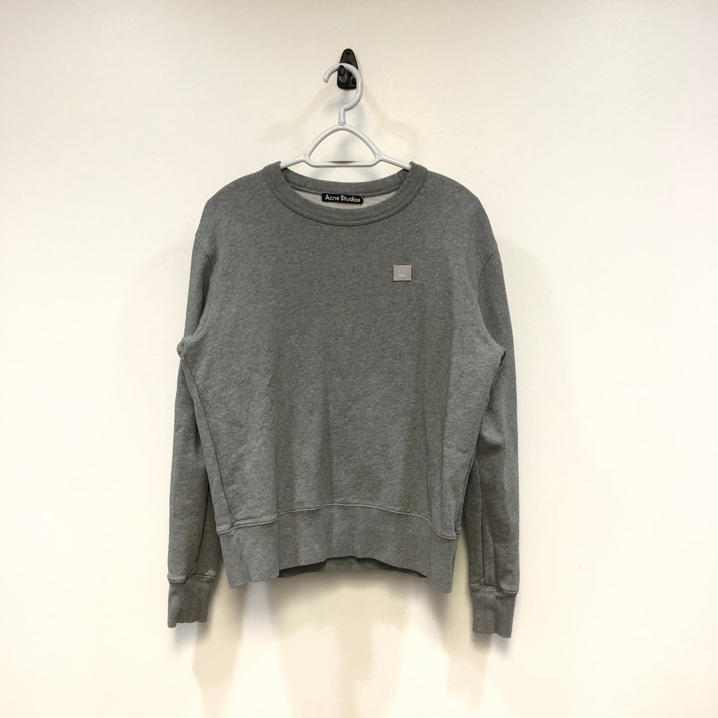 Acne Studios Grey Crew Neck Cotton Sweatshirt Size M