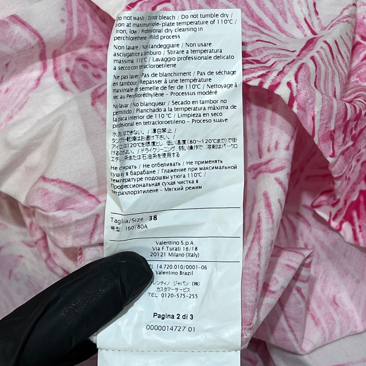 Red Valentino Sleeveless Dress size 38 pink white print