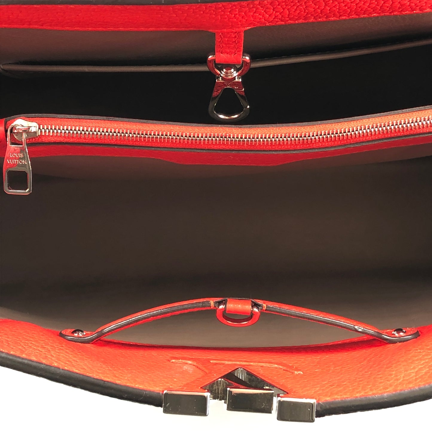 Louis Vuitton Capucines MM Red Leather Handbag