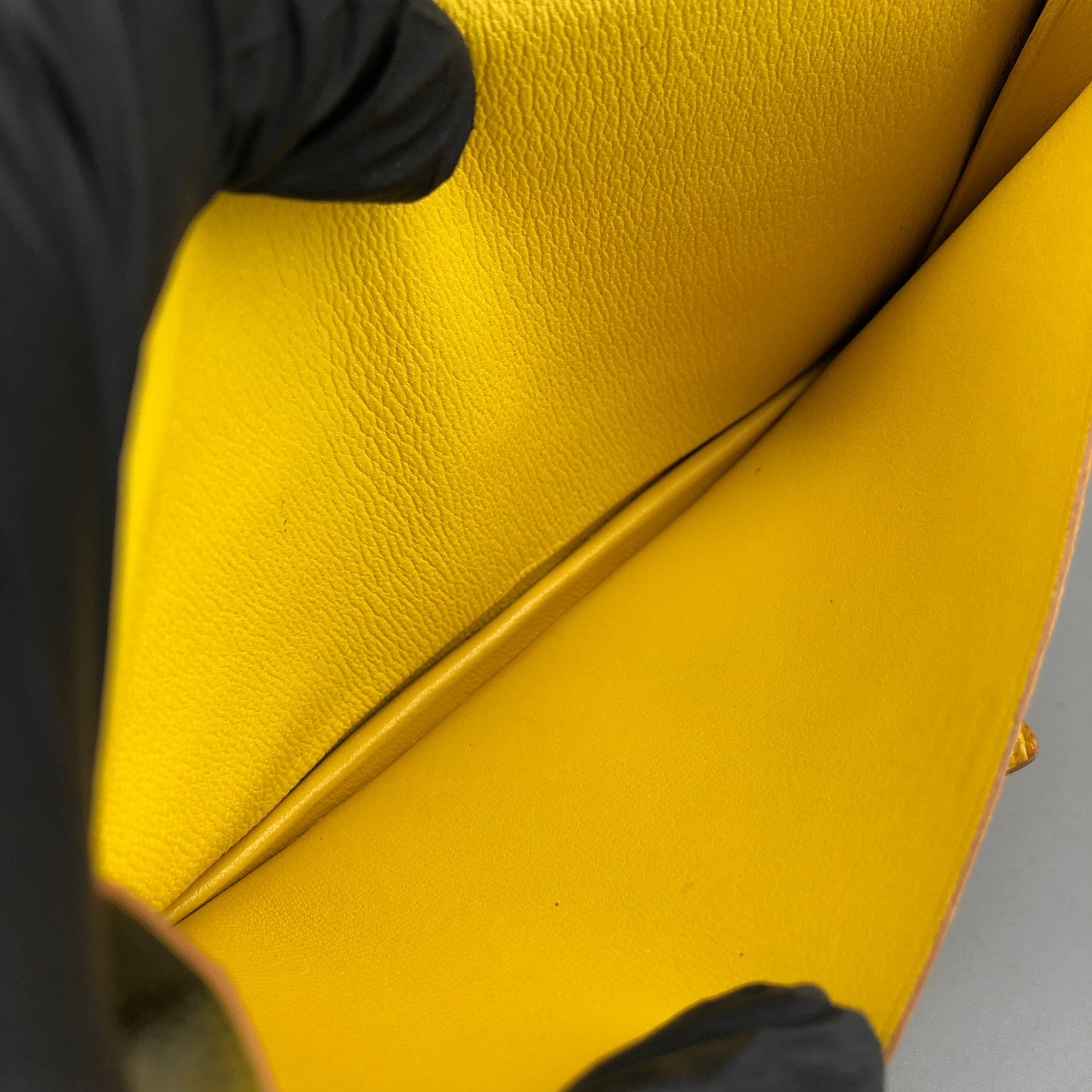 Hermes 2011 Bearn Alligator Long Wallet Yellow