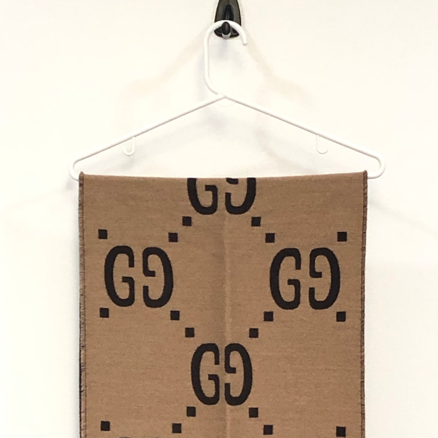 Gucci Brown Reversible Allover Pattern Scarf 184*37 cm