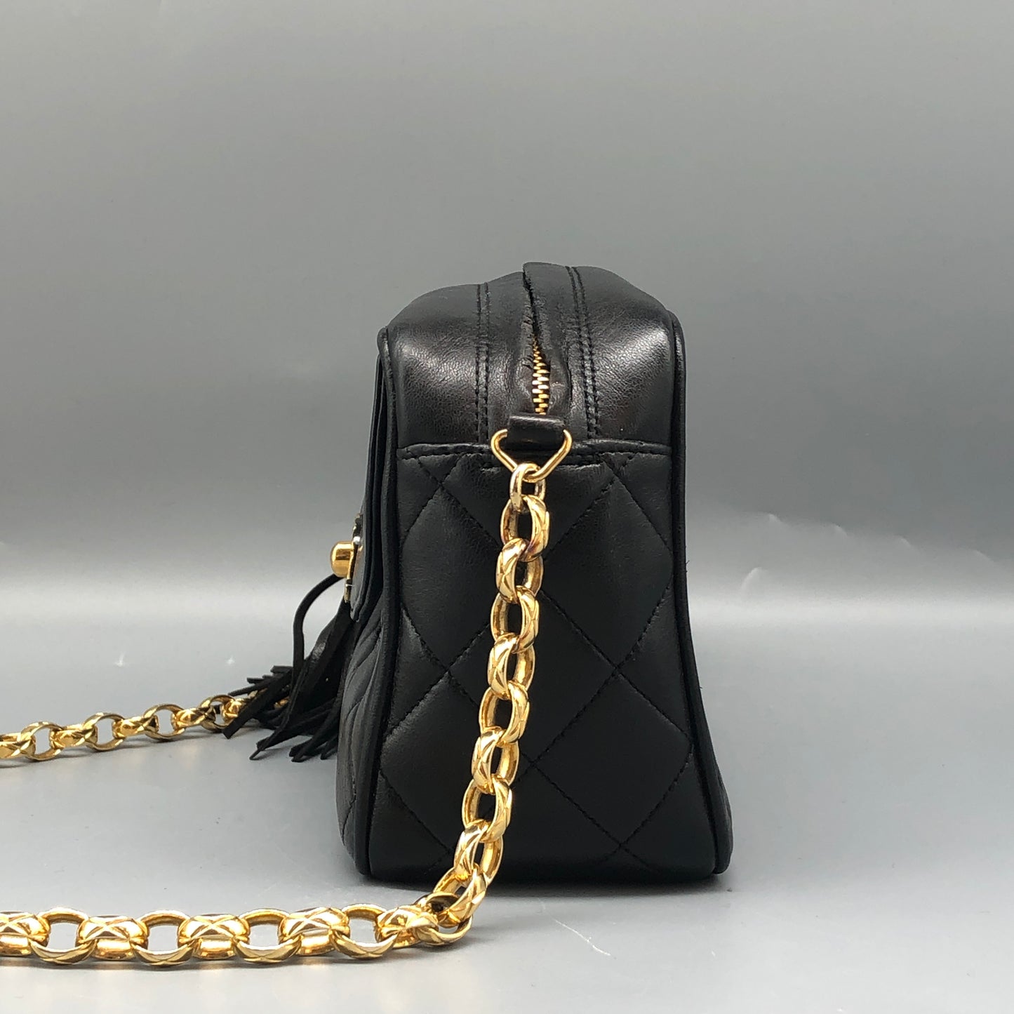 Chanel Black Quilted Leather Camera Bag