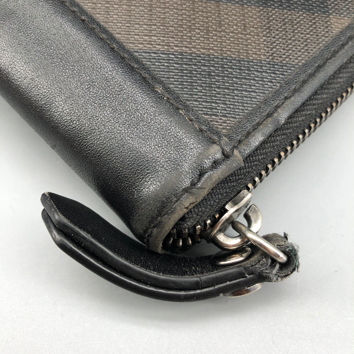 Burberry Check Zip-Around Wallet Black