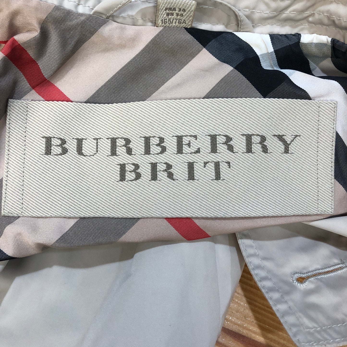 Burberry Brit Beige Double Breasted Trench Coat Size US 2