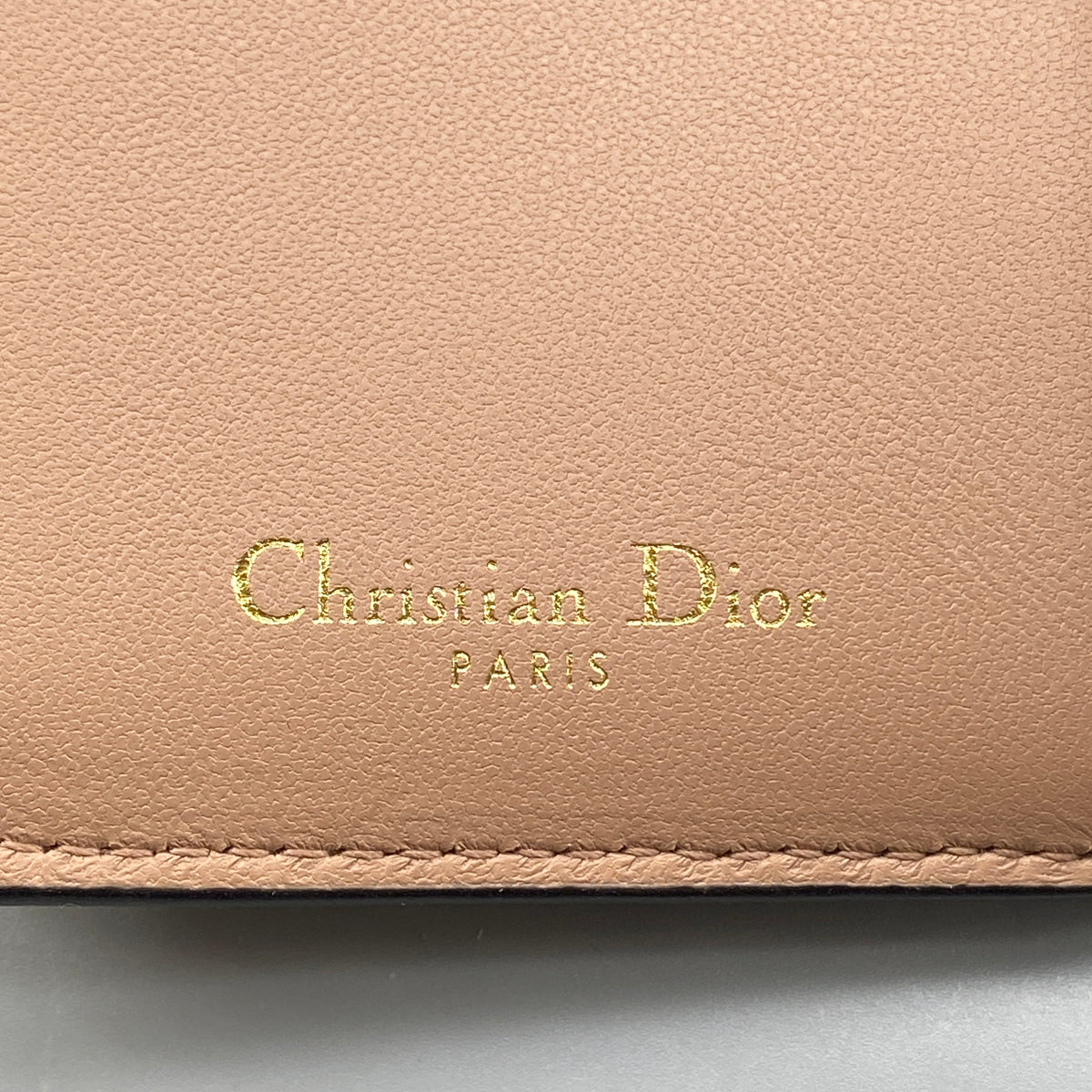 Christian Dior Nude Saddle Trifold Wallet
