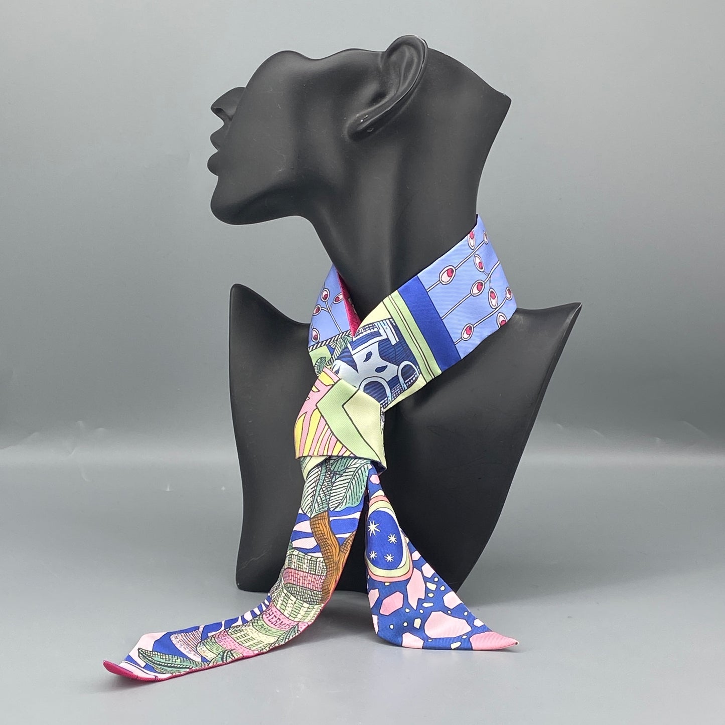 Hermes Multi‑Color Twilly Silk Scarf