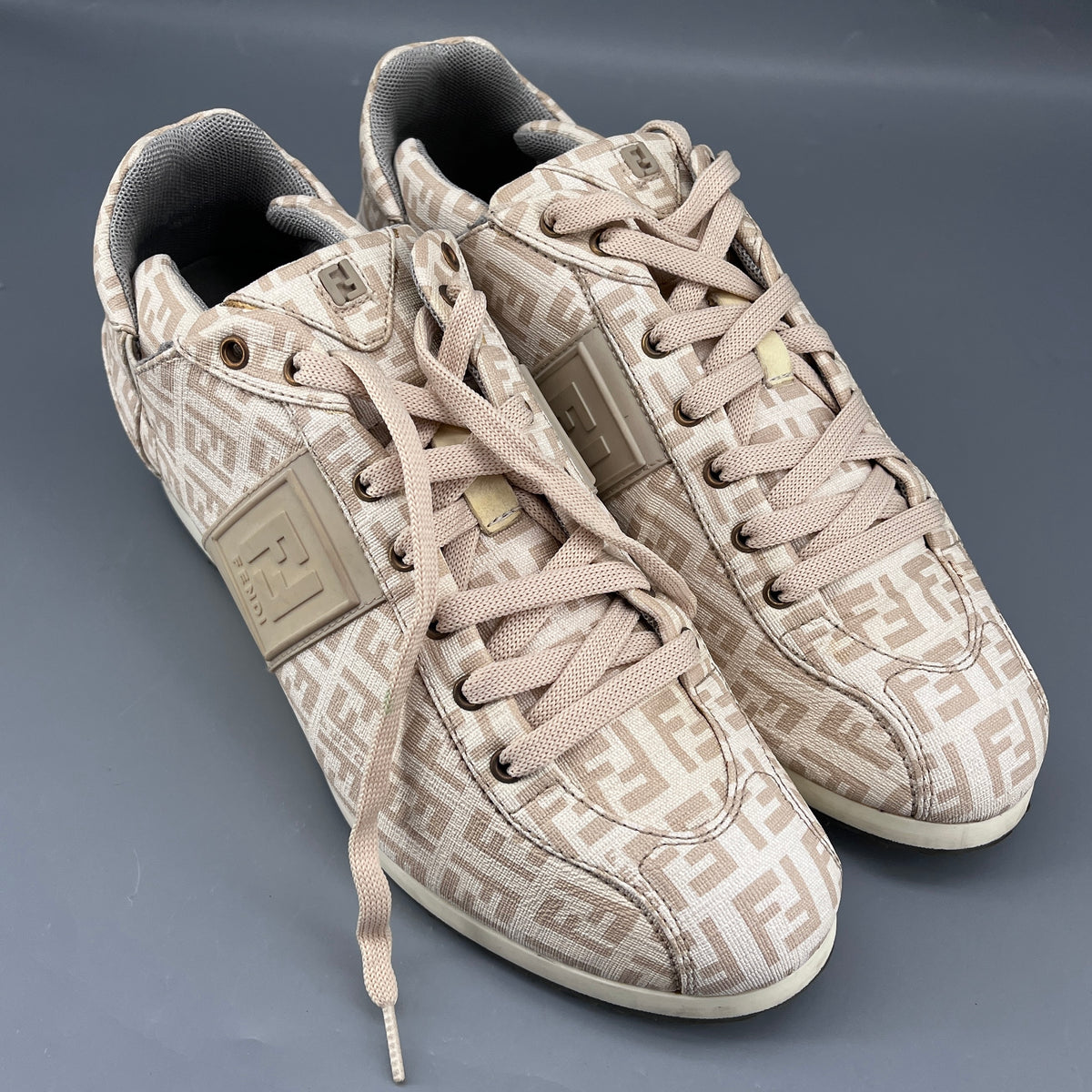 Fendi Beige Women Sneaker Shoes Size 37