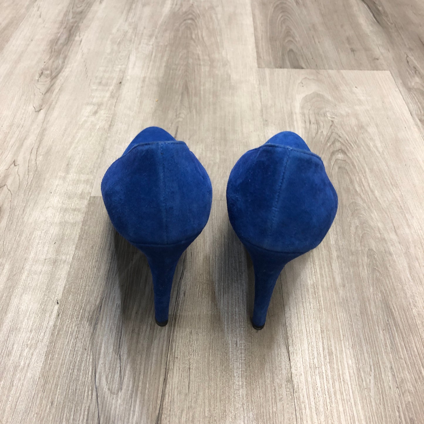 Prada Blue Suede Round Toe Pumps 39