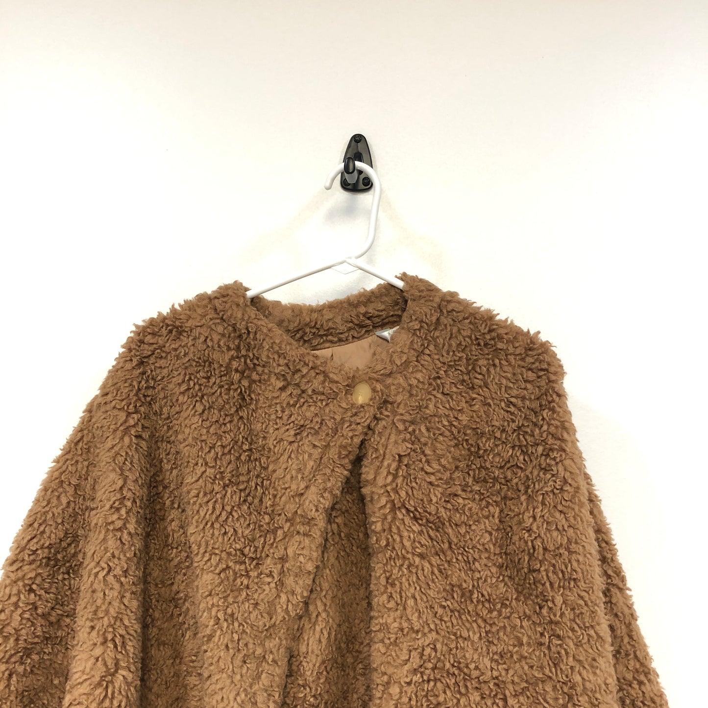 Max Mara Brown Teddy Wool Cape
