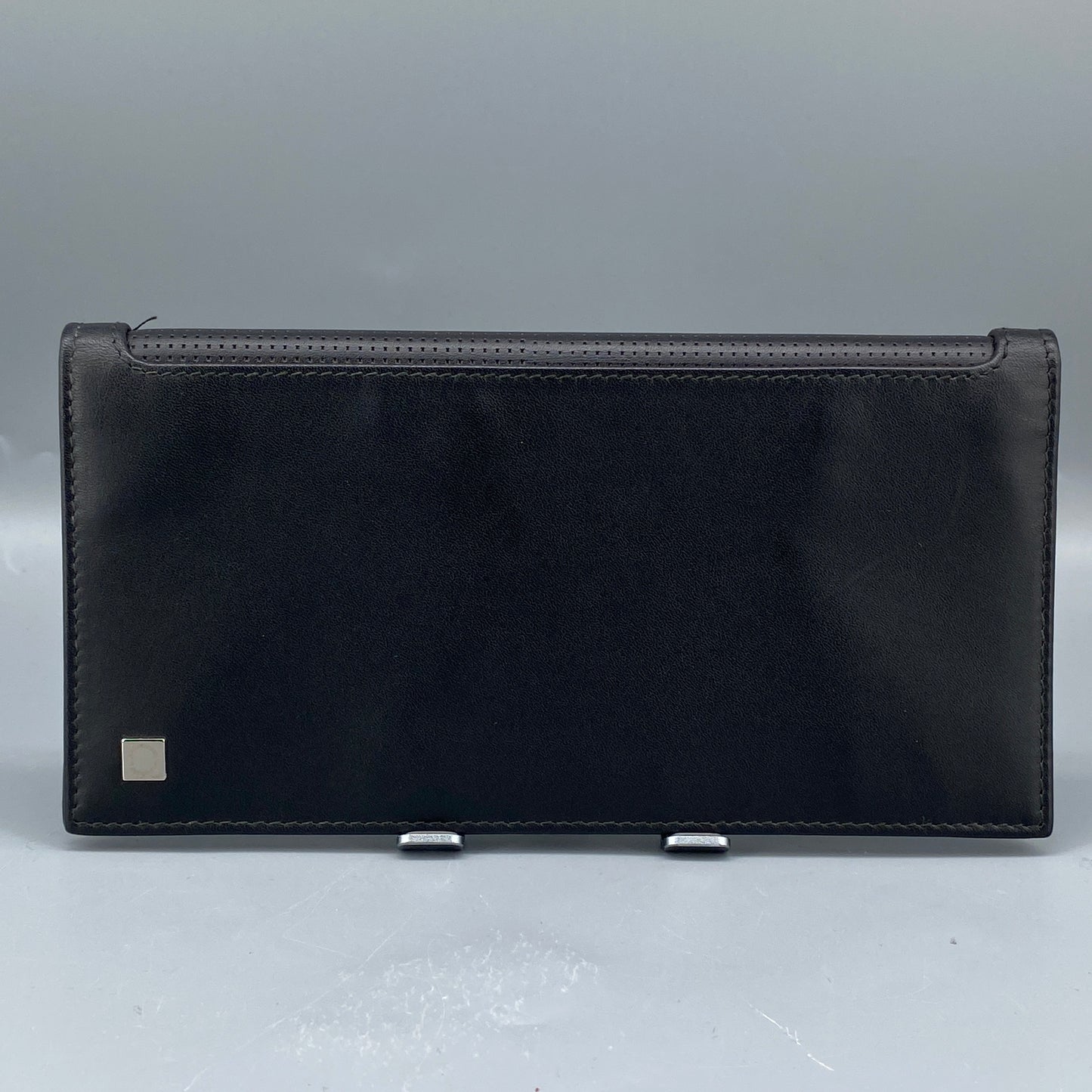 Ferragamo Black Smooth Leather Bi-fold Long Wallet