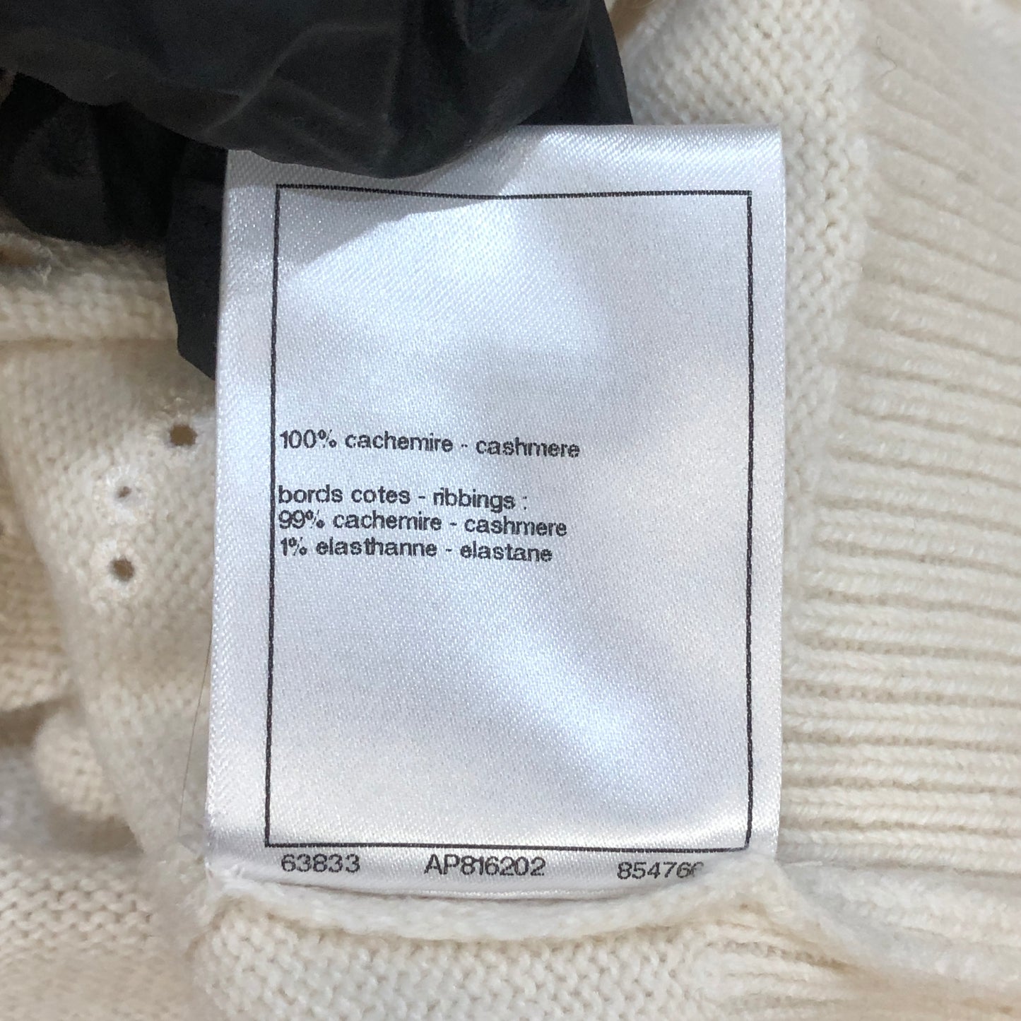 Chanel Eyelet Knit Cropped Camisole Tank Top Size 36 Cream