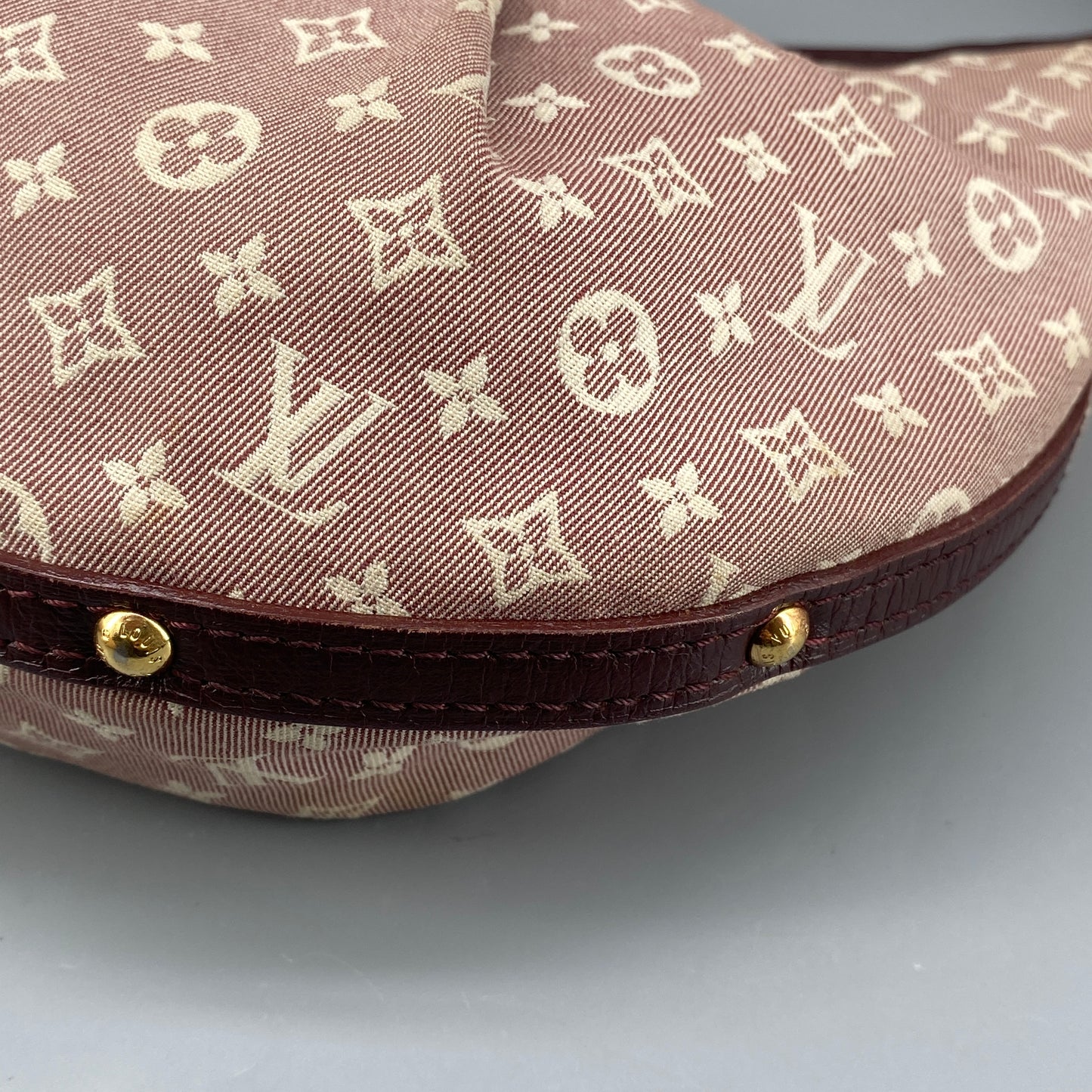Louis Vuitton Dusty Rose Denim Monogram Mini Lin Hobo Shoulder Bag