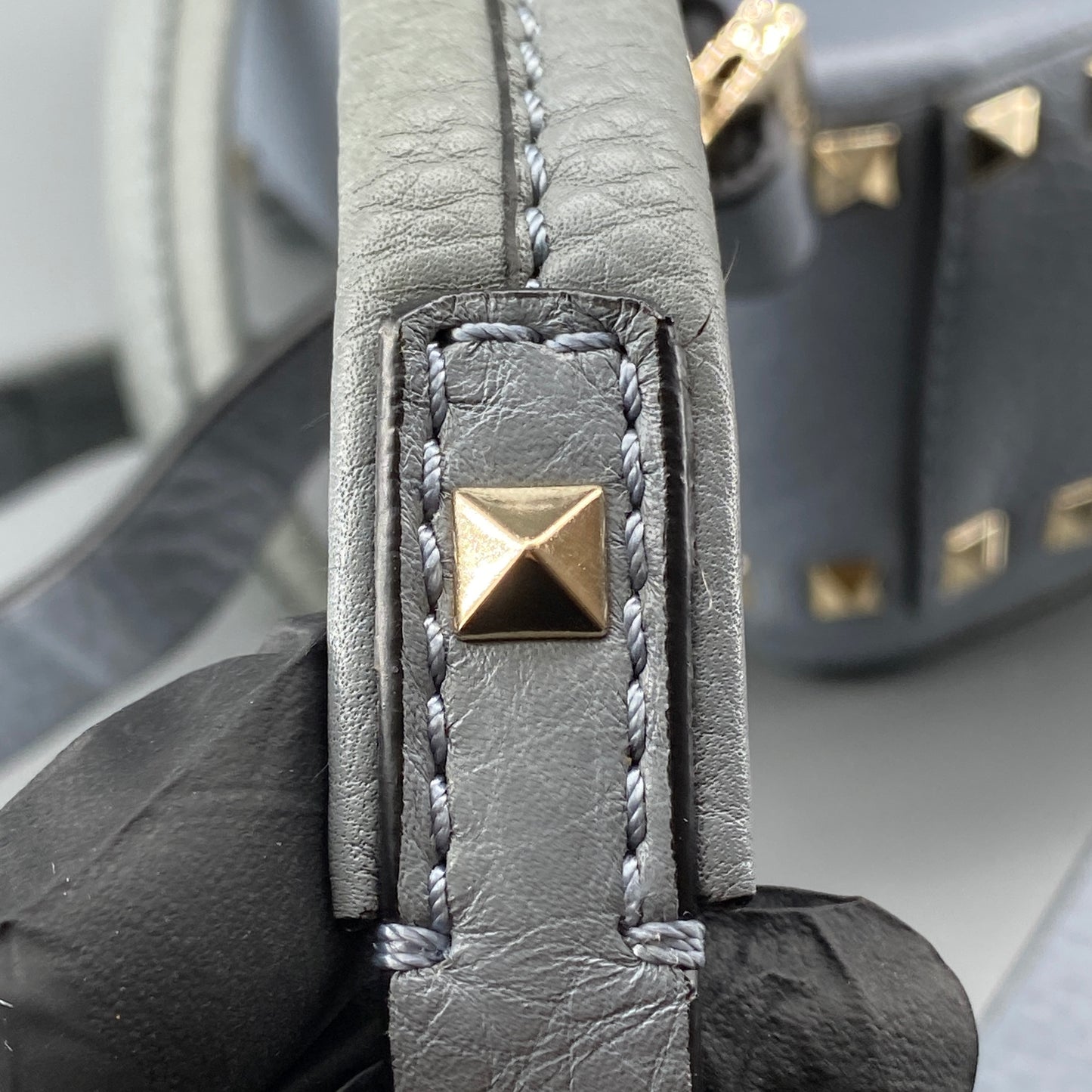 Valentino Slate Blue Rockstud Backpack