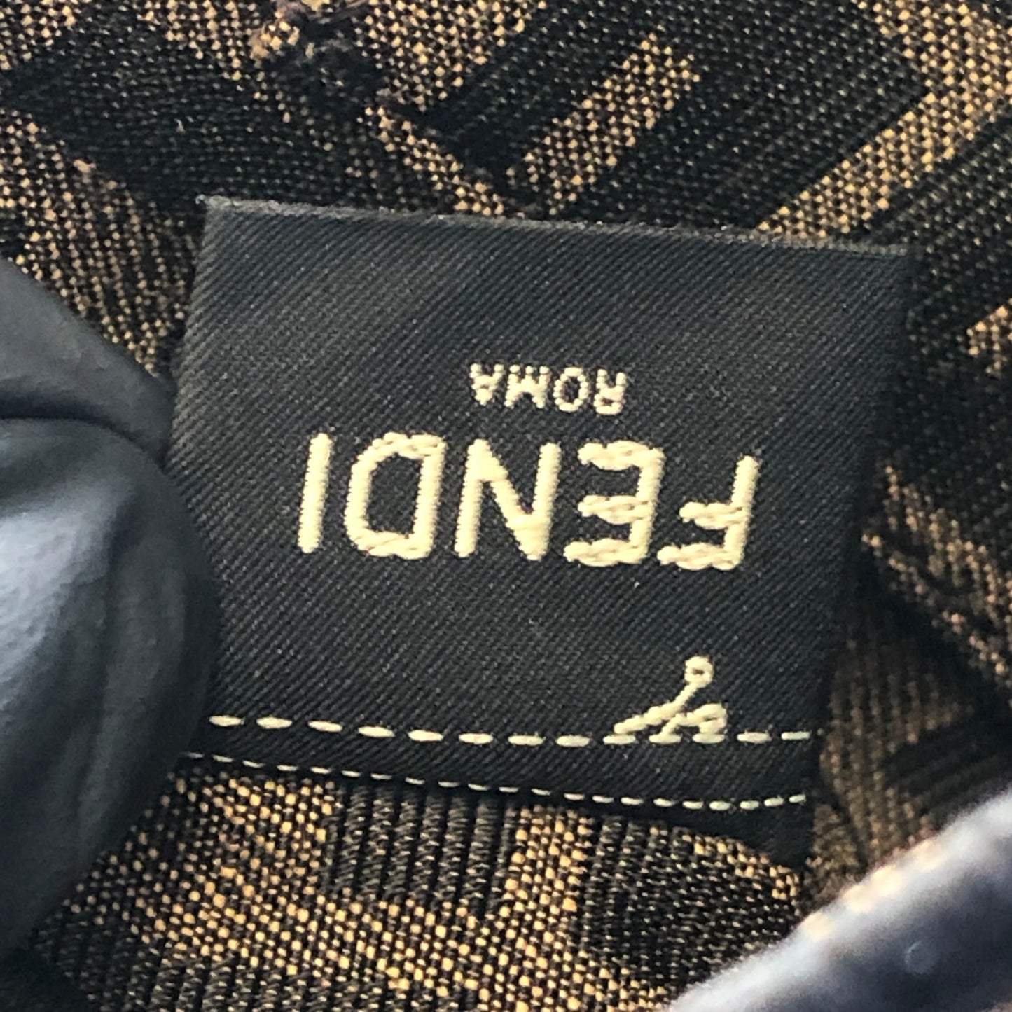 Fendi FF Zucca Baguette Mini Chain Bag Tobacco