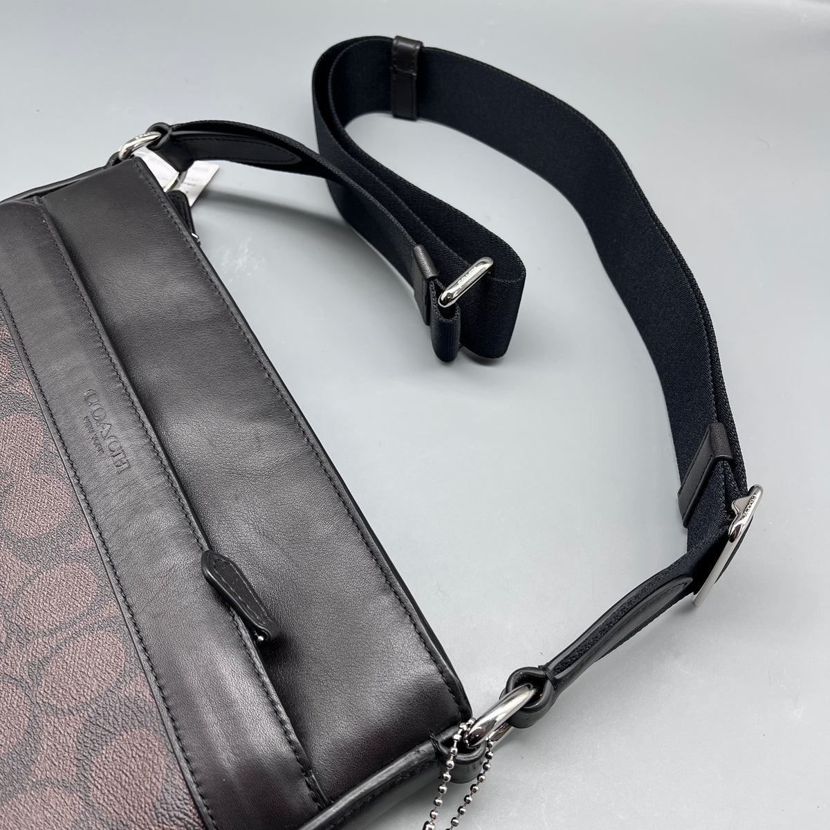Coach Brown & Black Signature Canvas Crossbody Bag