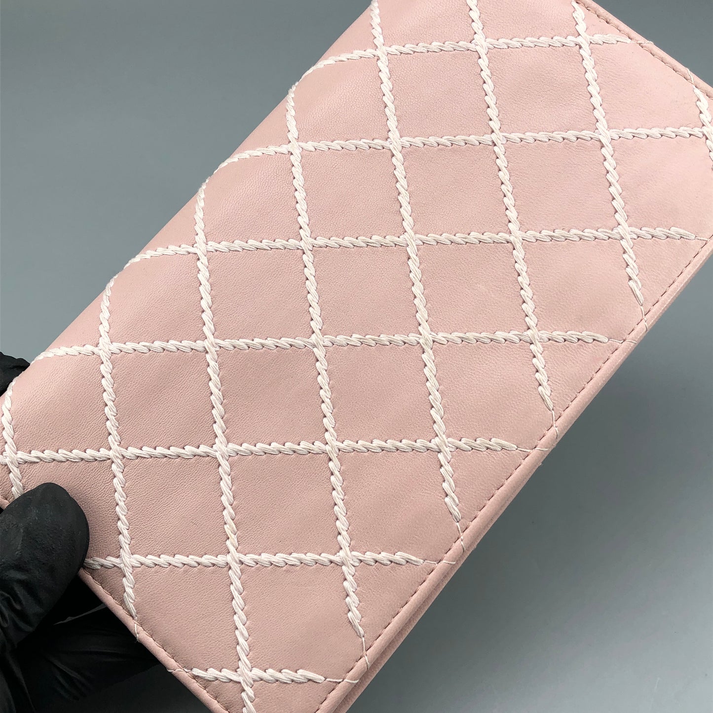 Chanel Blush Pink Large Diamond Quilted Flap Wallet
