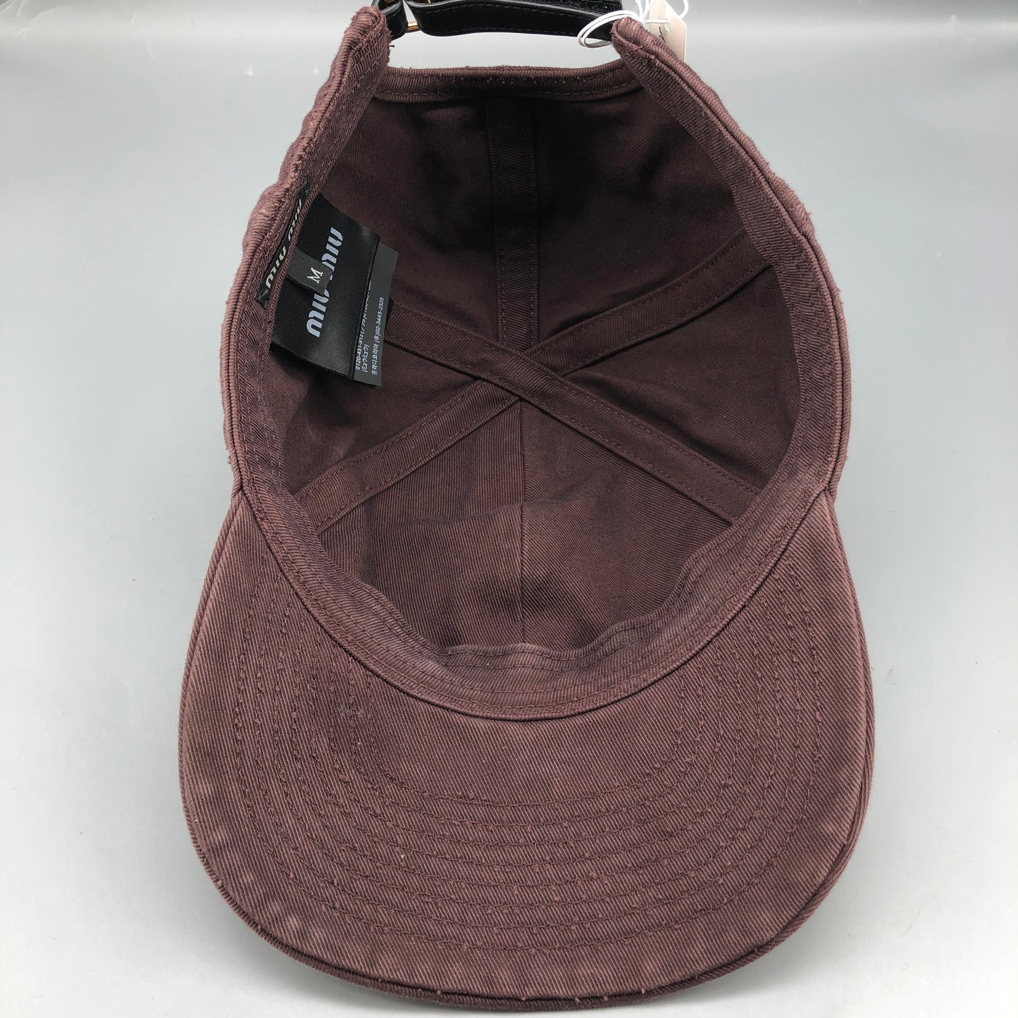 Miu Miu Logo Embroidered Baseball Cap 58 cm Dusty Plum