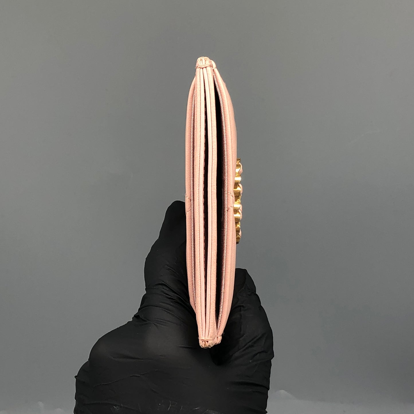 Chanel Blush Pink Quilted Card Holder