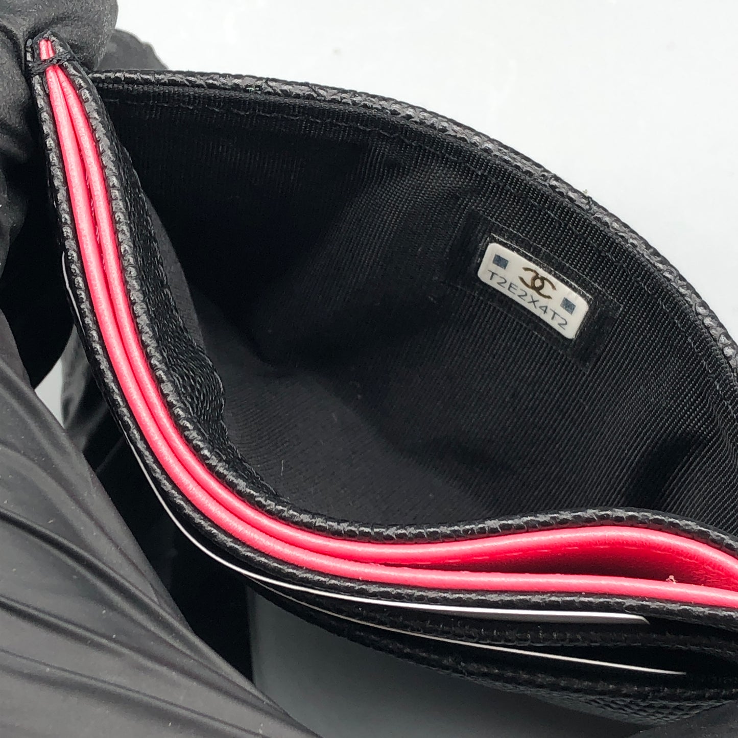Chanel NWT Black Quilted Caviar Leather Card Holder
