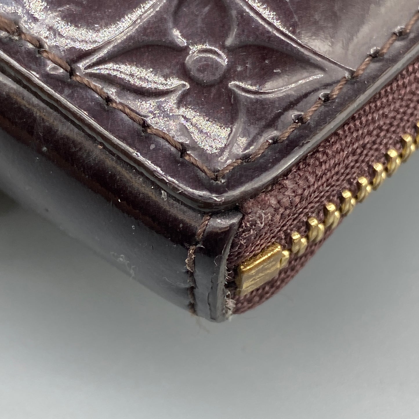 Louis Vuitton Deep Purple Monogram Vernis Heart Zip Coin Purse