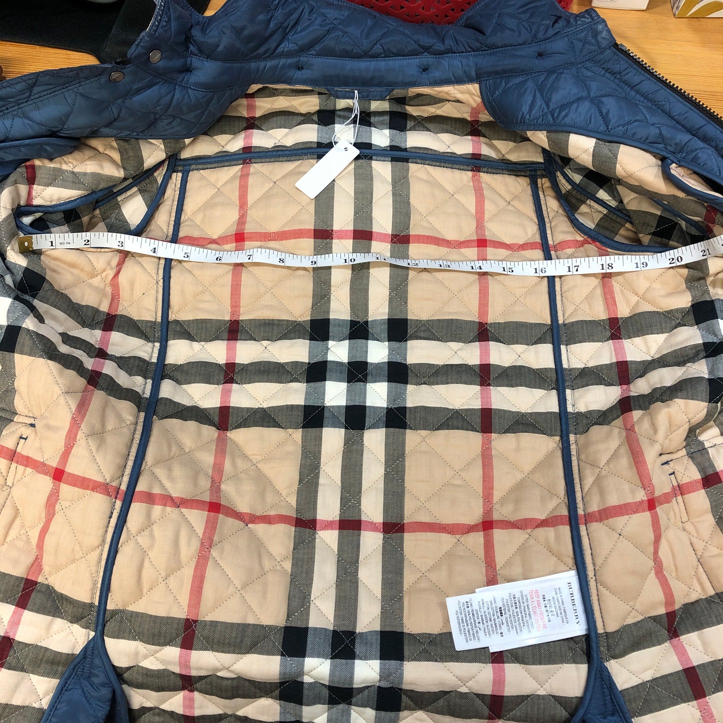 Burberry Kids Quilted Jacket 14Y (164cm) Navy Blue
