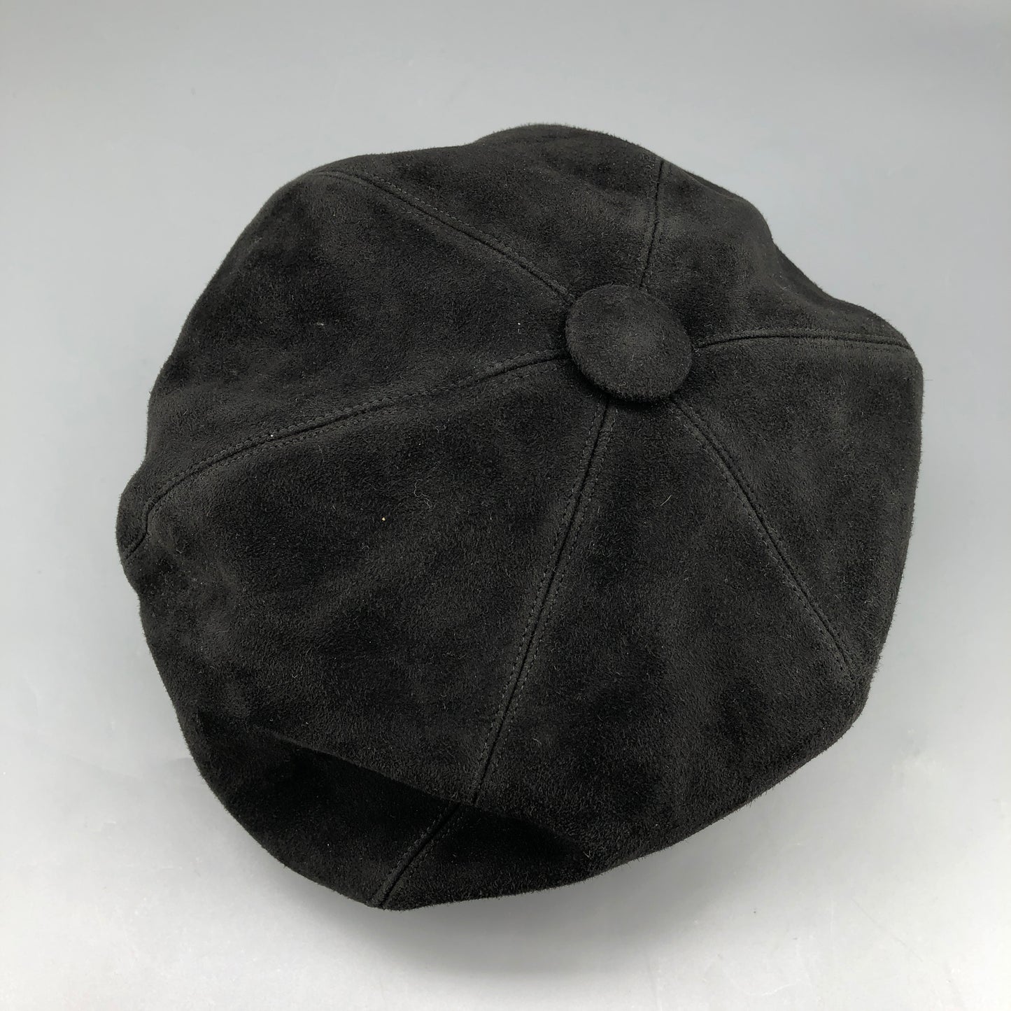 Christian Dior Suede Newsboy Cap Black Size 59cm
