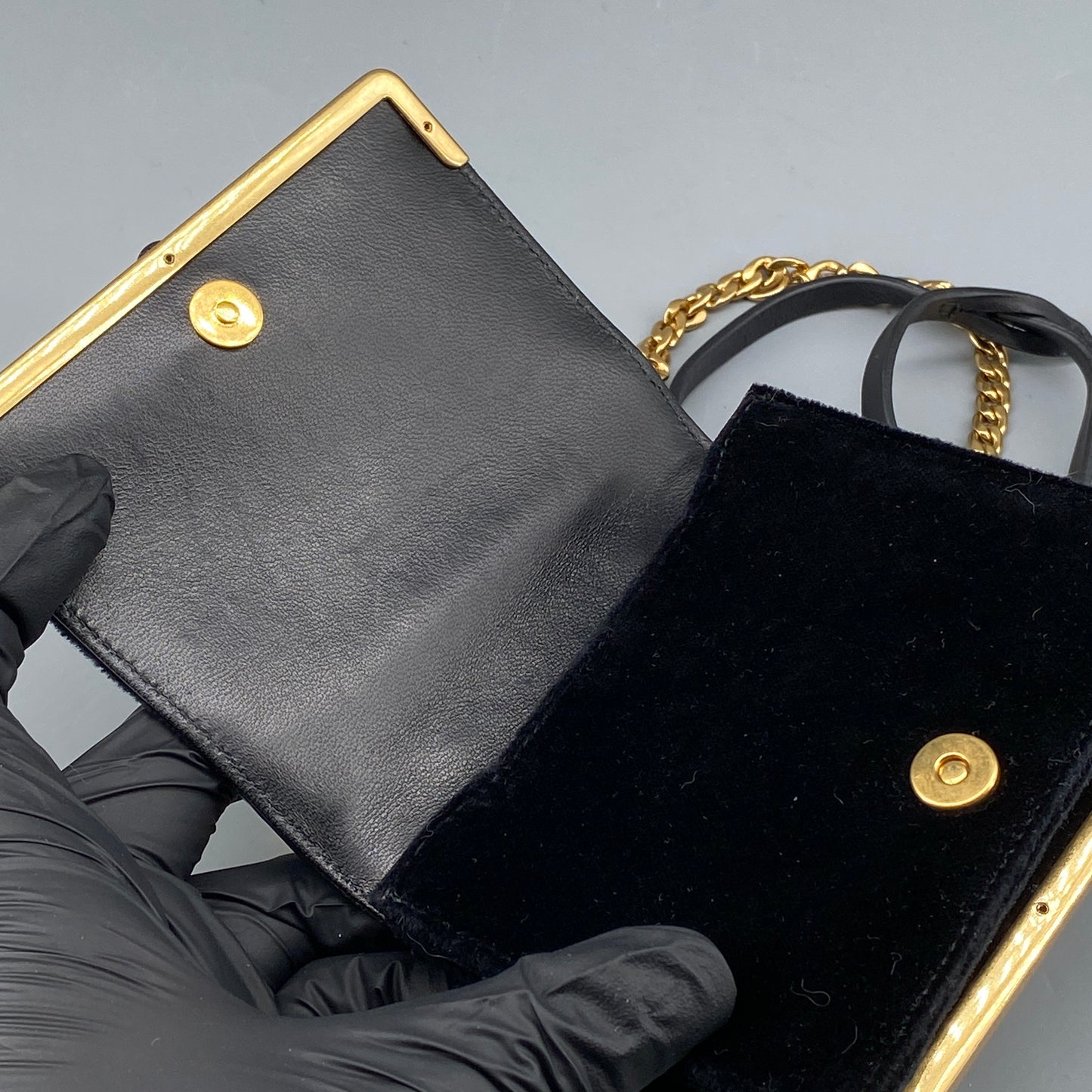 Prada Velvet City Calfskin Micro Cahier Bag Black