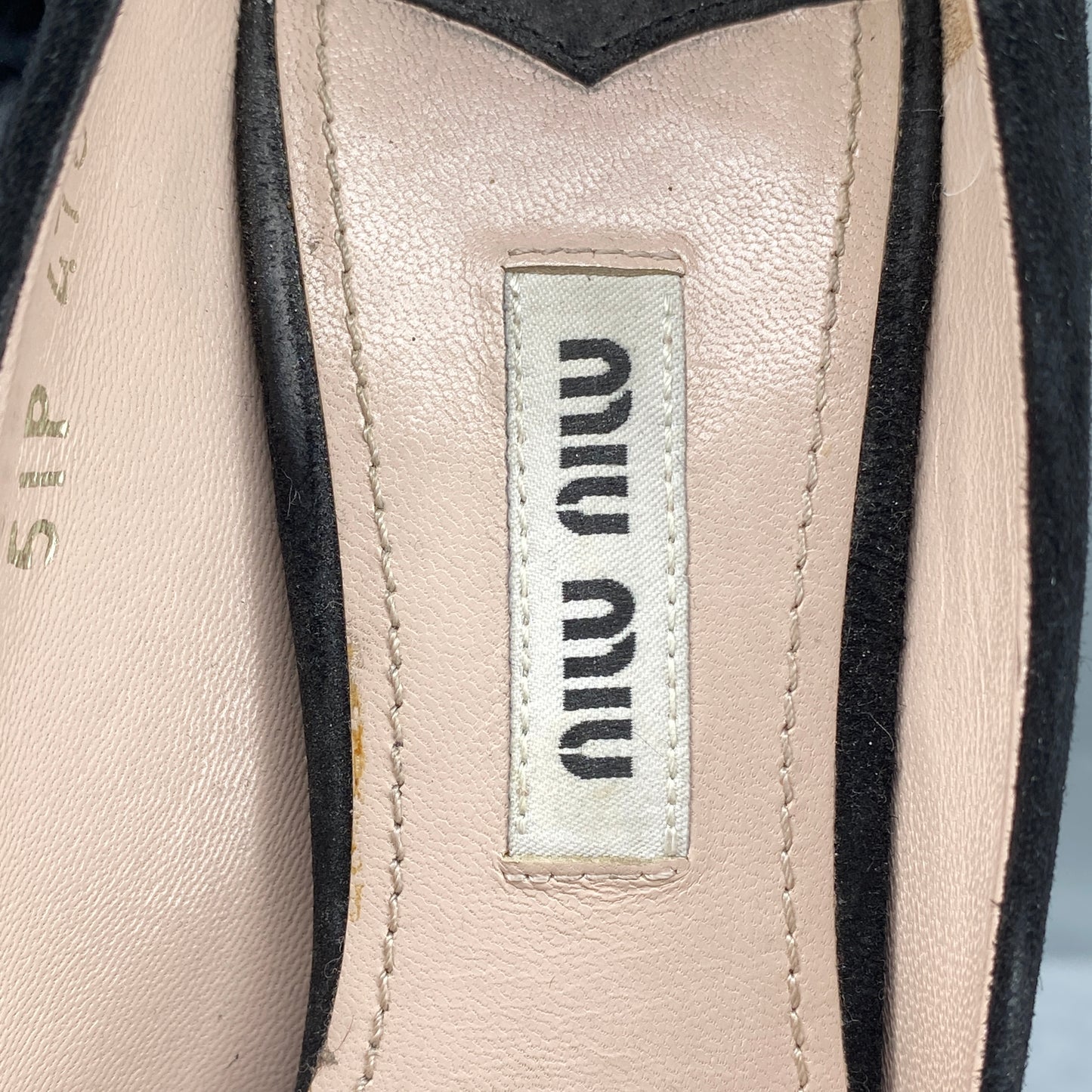 Miu Miu Women’s Black Suede Platform Stiletto Heels Shoes
