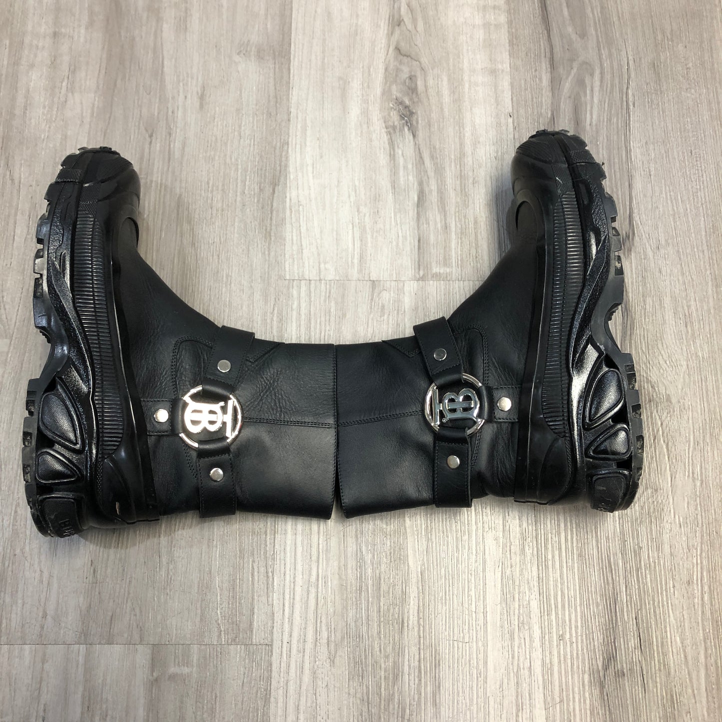 Burberry Women's Black Leather Ankle Boots Size 38
