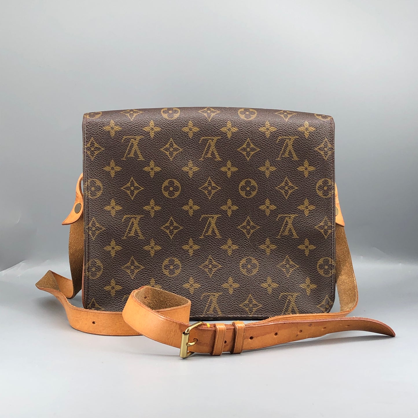 Louis Vuitton Monogram Cartouchiere GM Crossbody Bag Brown