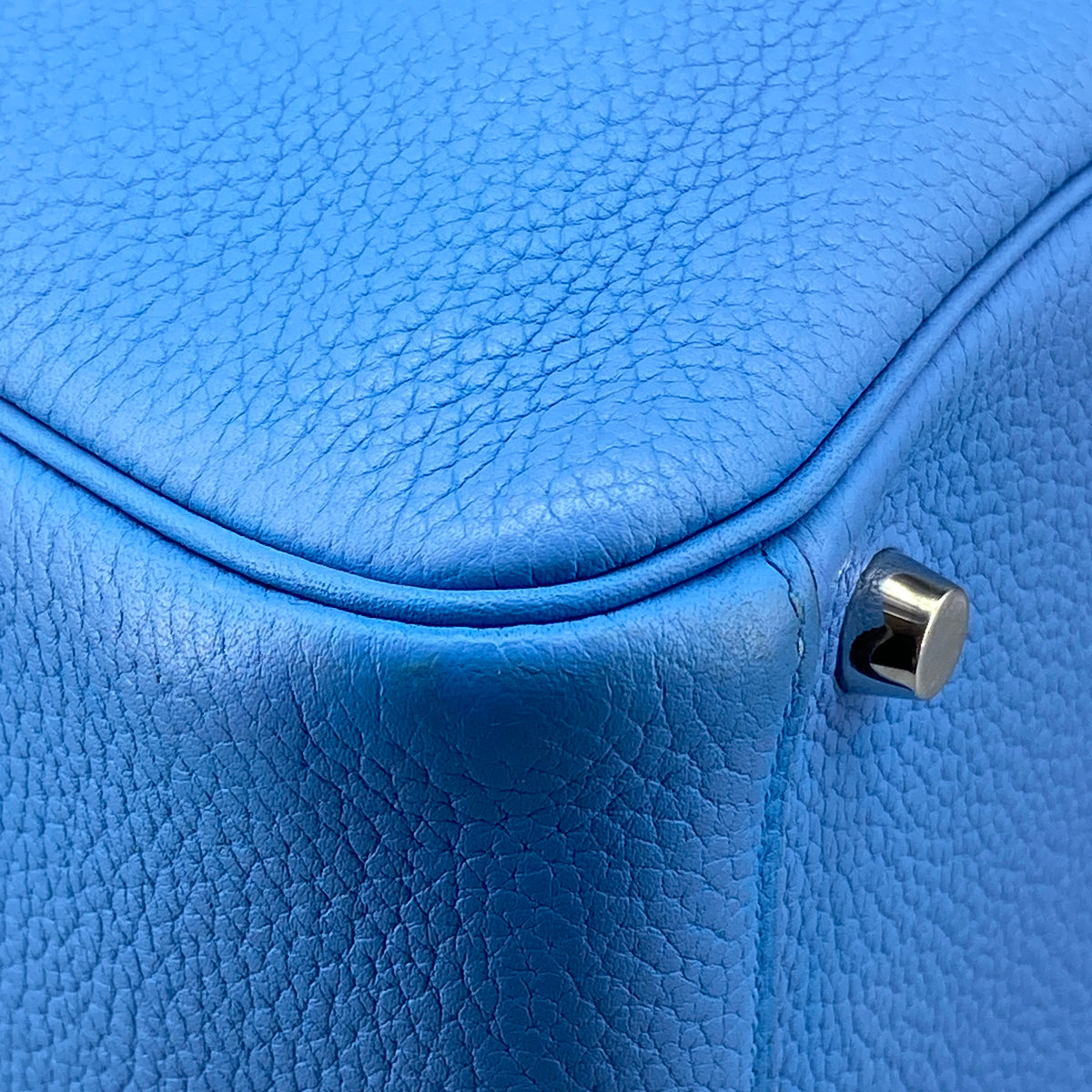 Hermes 2015 Lindy 27 Blue Shoulder Handbag