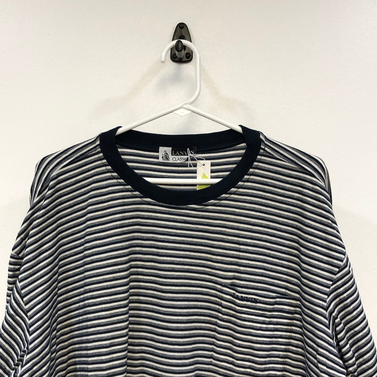 Lanvin Navy blue & white horizontal stripes T-shirt Size XXL