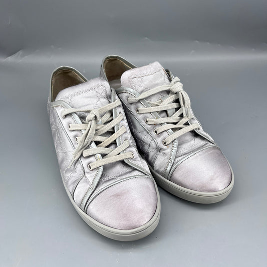 Christian Dior Silver Women Sneaker Shoes Size 37