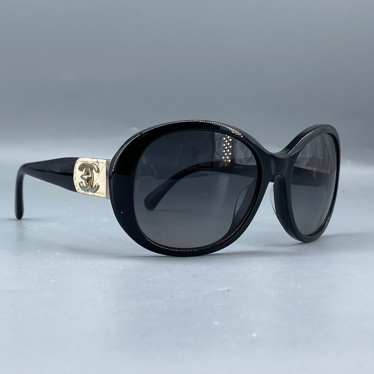 Chanel Oval Sunglasses Black