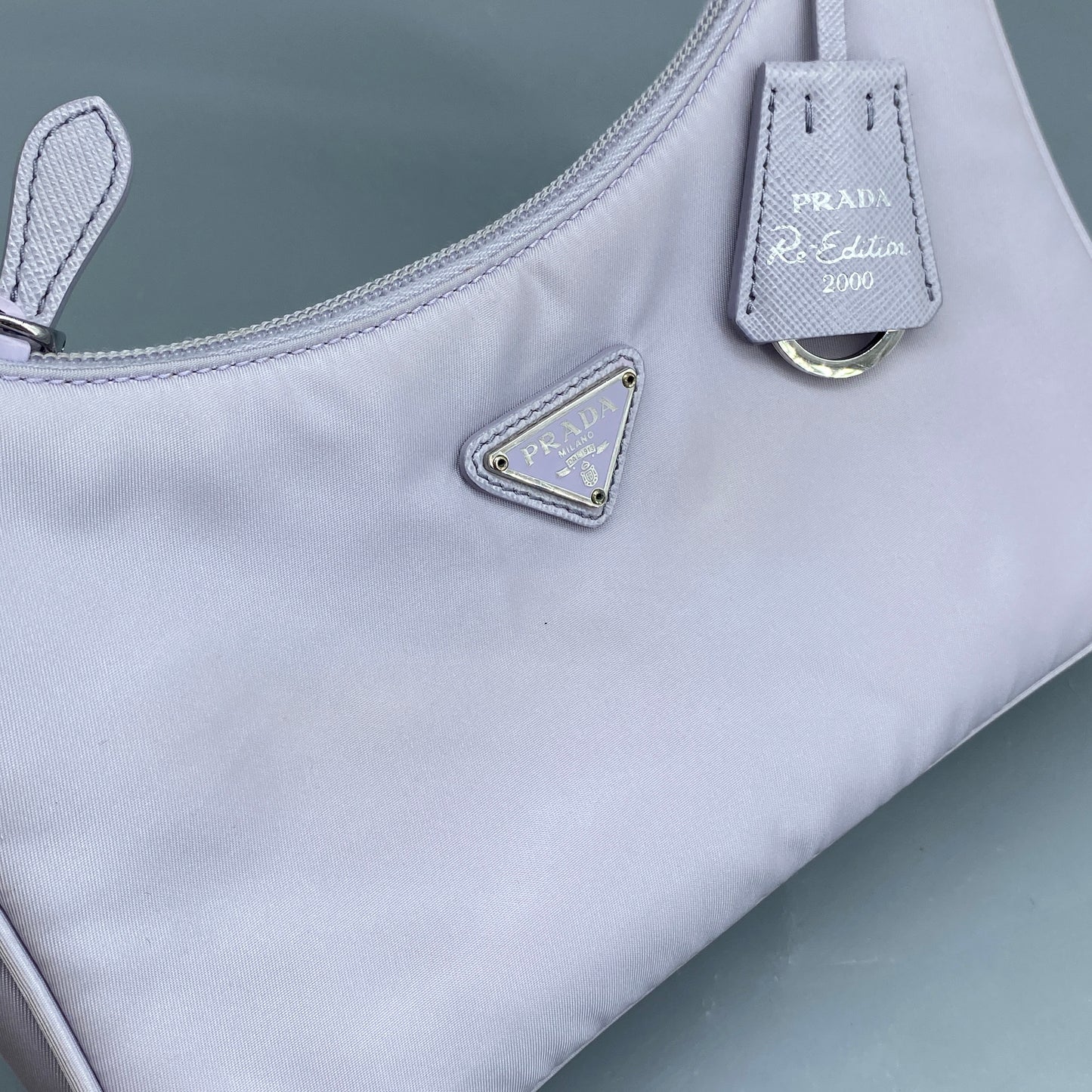 Prada Light Purple Re-Nylon Hobo Shoulder Bag