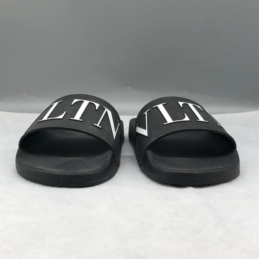 Valentino Black VLTN Slide Sandals Size 38