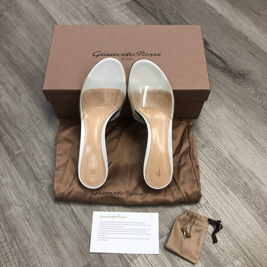 Gianvito Rossi Plexi  Clear/White Pumps 36.5