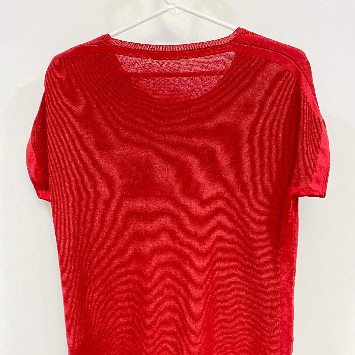 Loro Piana Red Short Sleeve Knit Top